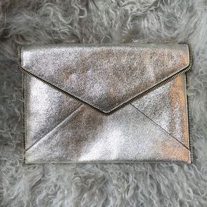 Rebecca Minkoff Metallic Leather Clutch